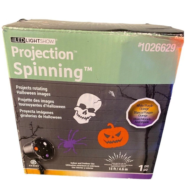 HALLOWEEN GEMMY LED Light Show Projection Spinning Spirit Halloween