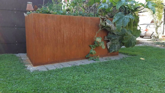 VidaXL Hochbeet, Pflanzbeet Blumenbeet Für Garten Balkon Terrasse, Gemüsebeet Gartenbeet Offener Boden, Pflanzkasten Blumenkasten, Cortenstahl