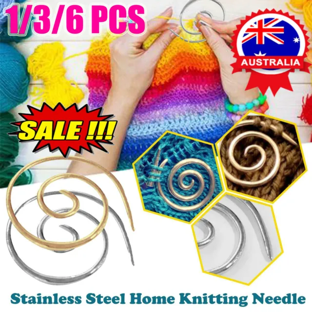 SPIRAL CABLE KNITTING Needle Shawl Pin Bent Tapestry Needles for Yarn  Sewing ZO $8.96 - PicClick AU