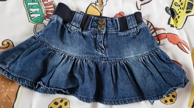 Gonna con fronzoli in denim blu scuro taglia 4 anni combinata spedizione costruisci un pacchetto