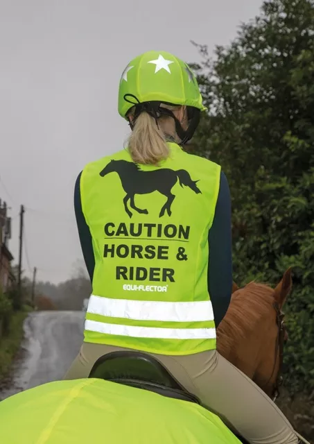 Shires Equi-Flector® Safety Vest visibility when riding on the road or in low li