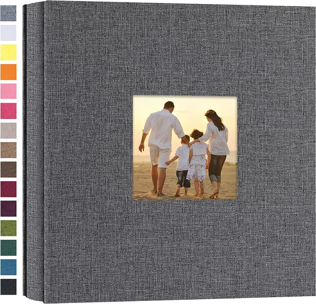 Small Photo Album 4X6 200 Photos Linen Cover Picture Photo Book for Family
