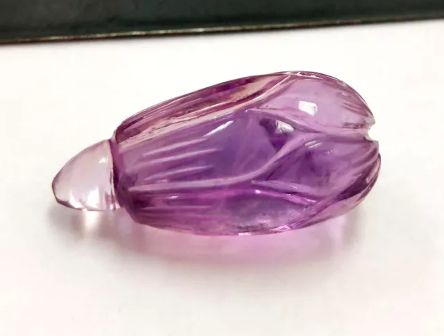 Natural Purple Amethyst Drop Shape Carving Loose Gemstone 2