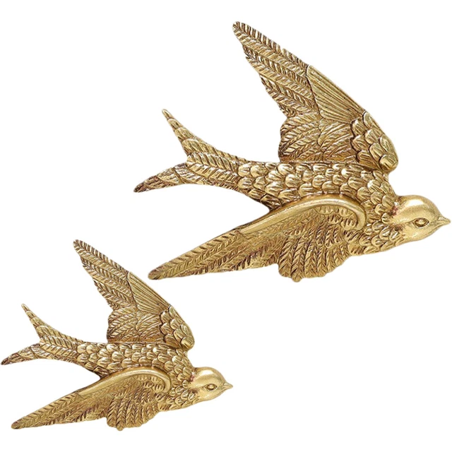 2 Pcs Wall Sculptures A Pair Wall-mounted Snativity craftows Vintage Decor Home
