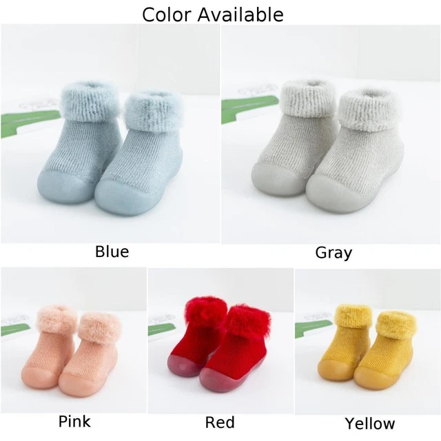 Pantofole antiscivolo bambina bambini bambini scarpe di cotone inverno caldo 4
