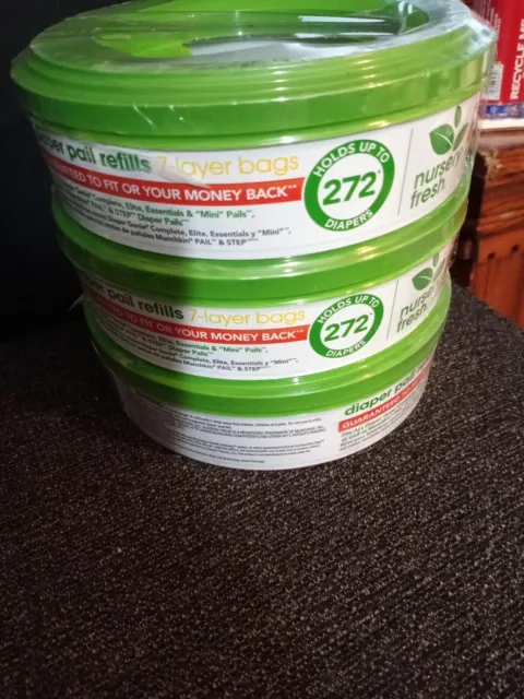 3 Pack Nursery Fresh Diaper Pail Refills Brand New