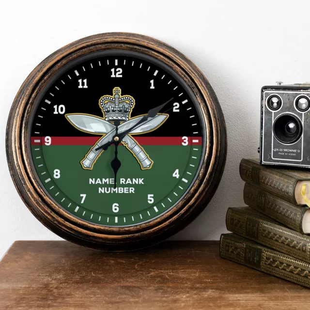 Personalised Military Clock The Royal Gurkha Rifles Round Hanging Wall Gift AC12