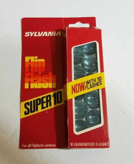 Nuevo en paquete de colección Sylvania flash abatible super 10 flipflash para 110 cámaras de película
