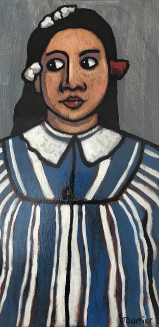 Tableau Peinture sur Bois Vahiné Tourrier