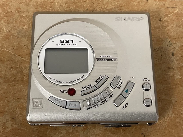 SHARP MDウォークマン MDレコーダー MD-MT821 青 ブルー