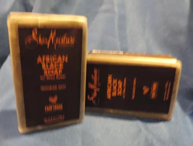 2 Shea Moisture African Black Soap W/ Shea Butter Troubled Skin Body Bar 8 Oz