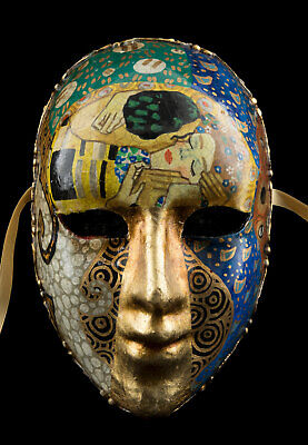 Mask from Venice Volto Face Paper Mache the Kiss Inspired Per Klimt 1768