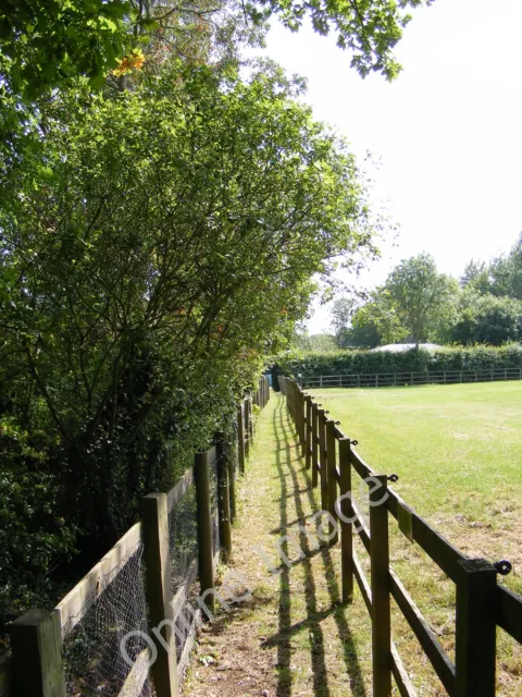 Photo 6x4 Footpath to the A1120 Several Road Saxtead Little Green Off Cha c2011