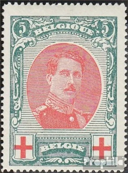 Briefmarken Belgien 1915 Mi 110A gestempelt Rotes Kreuz