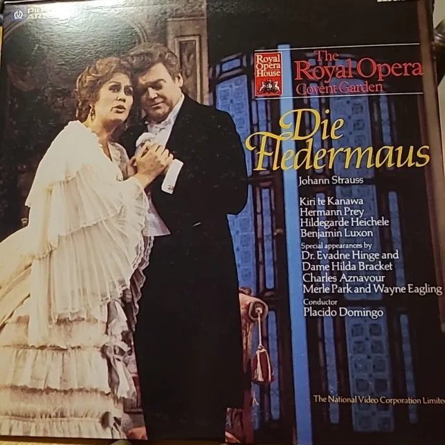 Johann Strauss Die Fledermaus Royal Opera House Laserdisc PLACIDO DOMINGO music