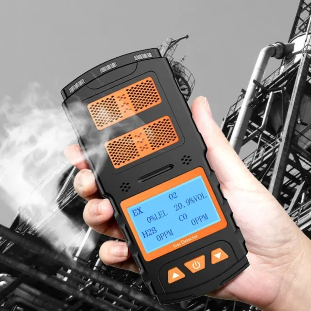 Gaswarngeräte 4in1 CO H2S EX Gastest Messgerät Gasanalysator Tester Monitor