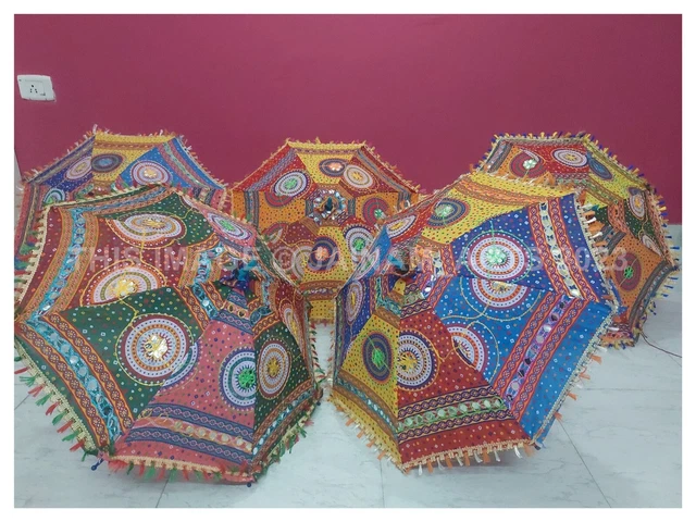 10 Pc Lot Indian Women Sun Shade Umbrella Wedding Mehndi