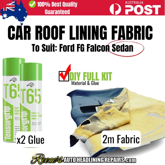 Ford FG Falcon Roof Lining 2m Fabric + x2 Glue (SEDAN)(#6 LIGHT OYSTER) Ford FG Falcon Roof Lining 2m Fabric + x2 Glue (SEDAN)(#6 LIGHT OYSTER)