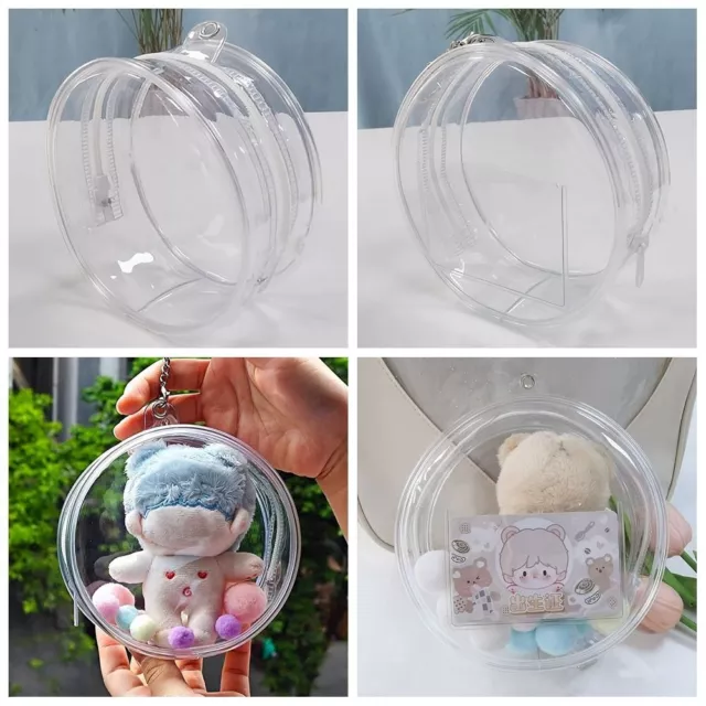 Transparent Doll Display Box 10cm Storage Case Toy Clear Outdoor Bag