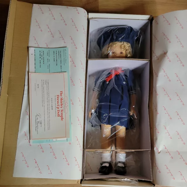 Vtg Danbury Mint Shirley Temple Vinyl Dress-Up Doll