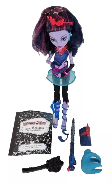 Monster High Doll - Jane Boolittle With  Bag, Diary, Pen, Sloth & Brush 2013