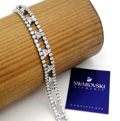 Swarovski Bracciale Tennis oro argento Swarovski Elements originale G4Love cristalli donna 