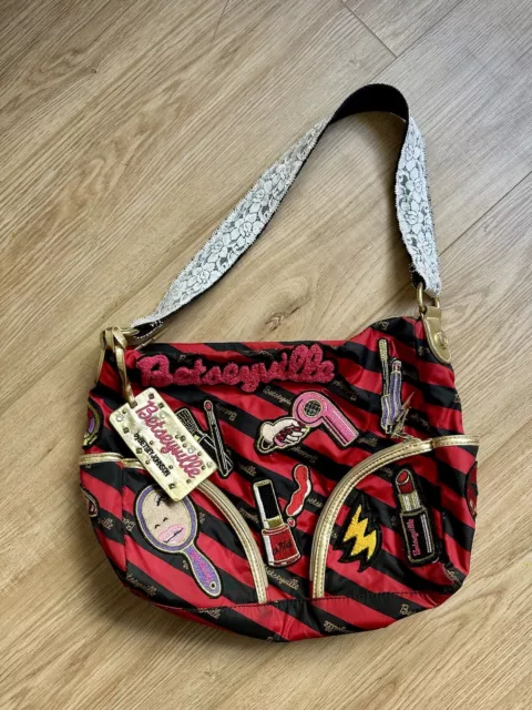 Betseyville Stripe 11 Patch Rocker Y2K Handbag