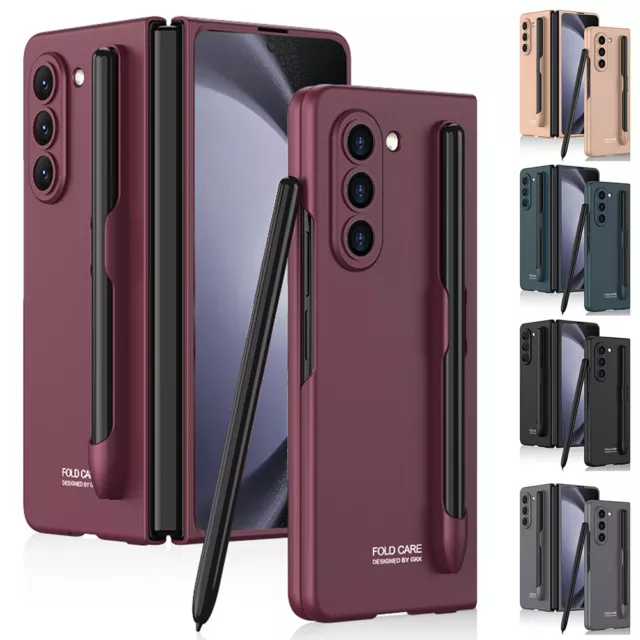 for Samsung Galaxy Z Fold 5 with S Pen Holder Phone Case Thin Hard PC Shockproof