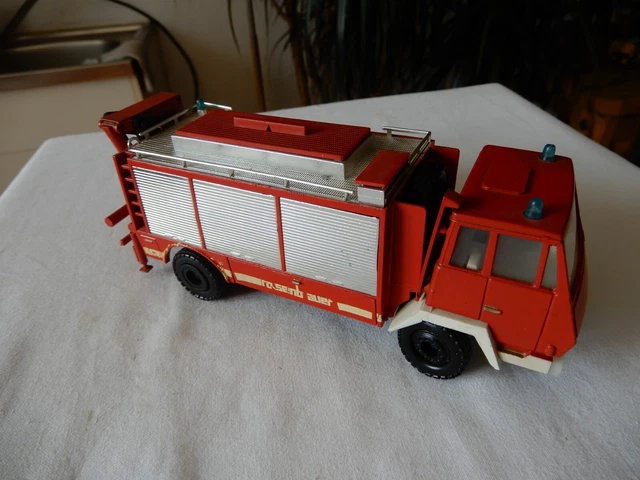 Camion De Pompier Conrad 3490 - Rosenbauer Steyr 1/50 - 1982 - RARE Collection