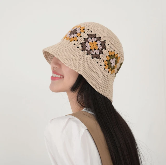 (HÁGALO USTED MISMO) Granny Motif Sombrero Crochet Hágalo usted mismo Kit Paquete