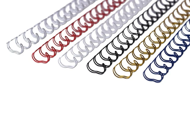 Ringbindung, Binderinge, Drahtbinderücken; 2:1, Metallringe; 6,4 mm; 100 Stück