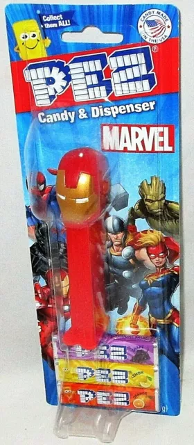 Marvel's  IRON MAN  Pez Dispenser  [Carded] Avengers backer Card Introduced 2015