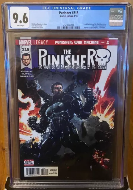 Punisher #218 1St Cameo Appearance Of The Punisher War Machine Armor Cgc 9.6