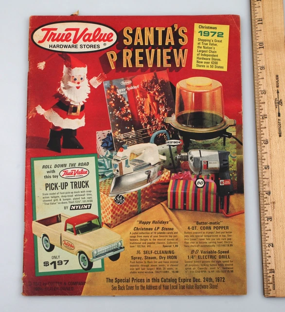 VINTAGE 1972 TRUE Value Hardware Christmas Catalog Santa's Preview 26.