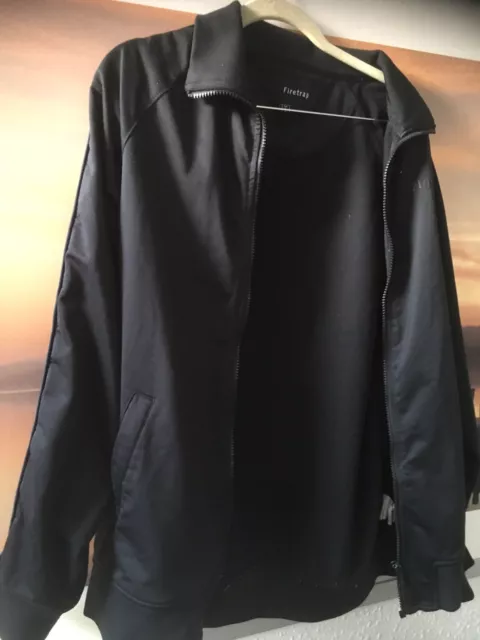 Mens Jacket - Black Fire Trap Jacket Size L Training Top Some Marks