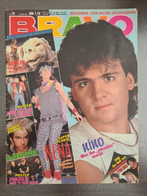 BRAVO 18/1984 Heft Komplett - Nena, Madonna, Van Halen, Alphaville, Kajagoogoo -