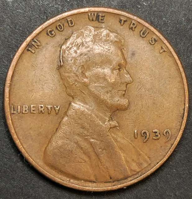 1939 P  "DEVIL'S TAIL" Lincoln Wheat USA Penny Error  1 Cent  DEVIL'S TAIL HEAD