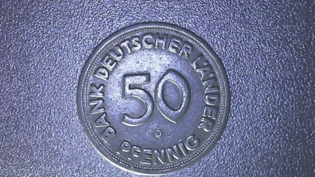 Münze 50 Pfennig G Bank Deutscher Länder