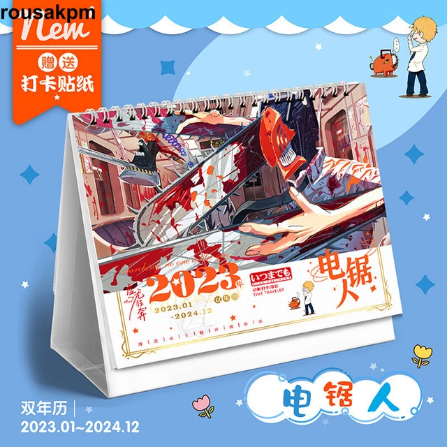 CHAINSAW MAN 2023 Desk Calendar Desktop Tabletop Schedule Calendar