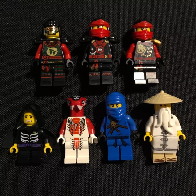 7 LEGO Ninjago Minifigure Bundle | Lloyd Wu Jay Nya Kai | Genuine