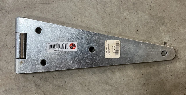 National Hardware N127-878 Zinc Plated Steel Heavy-Duty Strap Hinge 10 in.