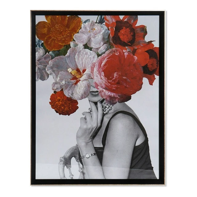 Cuadro DKD Home Decor Woman Flower Mujer Flores [64 x 3 x 84 cm]