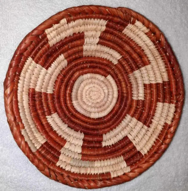 Native American Style Hand Woven Bowl Basket 8.5" Diameter x 1.75" High (#10)