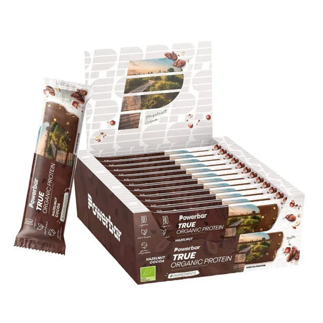 #034 Powerbar True Organic Protein Barra Cacao Nocciola 16x45g