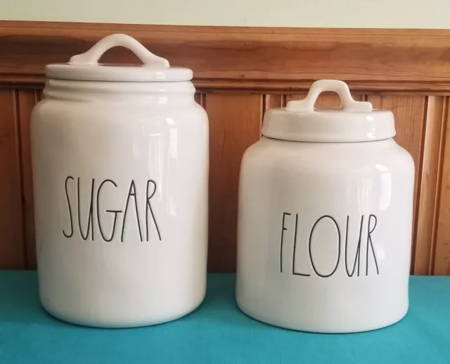 Rae Dunn Canister Set of 2 Flour & Sugar Artisan Collection by Magenta EXCELLENT