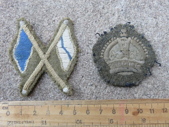 AUSTRALIAN BRITISH WW1 Ww2 Era ? Trade Coth Signals Rank Crown Badge ...