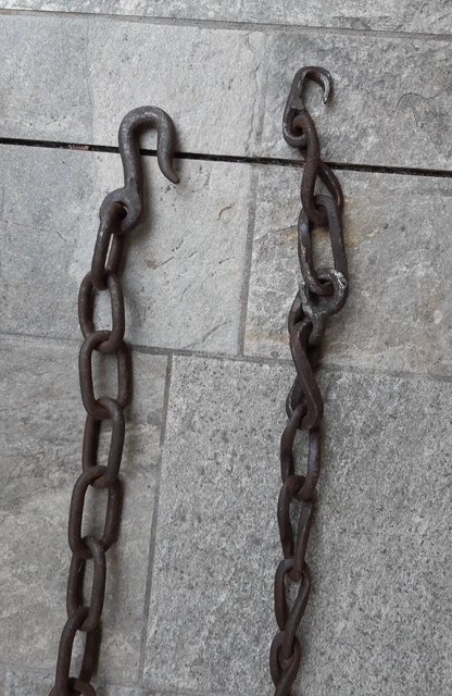 Antiche CATENE da camino forgiate a mano