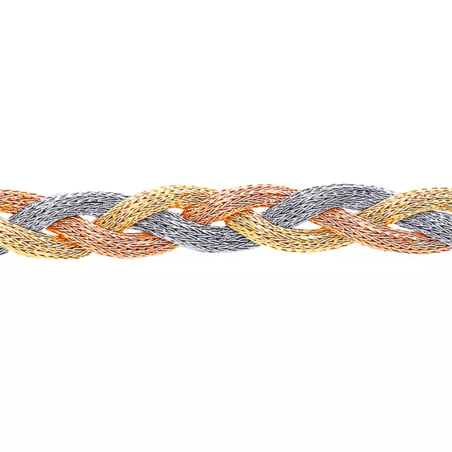 Jewelco London Dames Argent sterling 3 couleurs bracelet