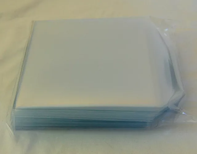 100 Cd DVD Plastic Wallet 150 Micron Sleeve 125x125mm Clear Disc Cover Case Flap