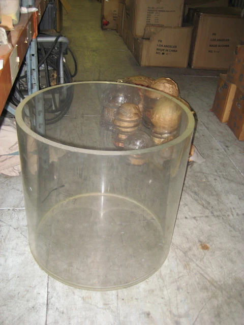 Acrylic Cylinder  Fish Tank ,26"tx27"W, Star Trek Jet Engine Mount Titanium